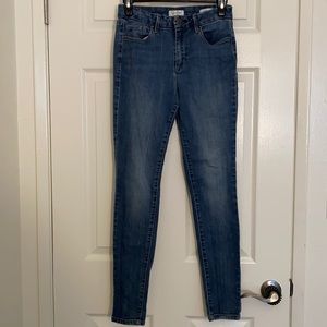 High rise skinny jeans